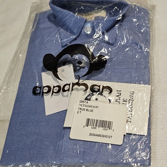 Appaman Standard Oxford Button Up Dress Shirt in True Blue, Size 2T, NEW! - Picture 1 of 1